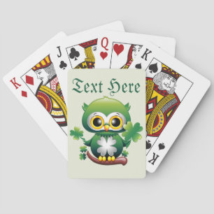 Baby Uil Schattig St Patrick Cartoon Pokerkaarten