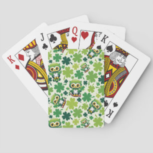 Baby Uil Schattig St Patrick Cartoon Pokerkaarten