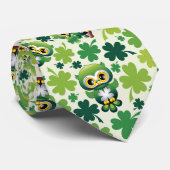 Baby Uil Schattig St Patrick Cartoon Stropdas (Opgerold)