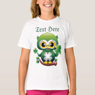 Baby Uil Schattig St Patrick Cartoon T-shirt