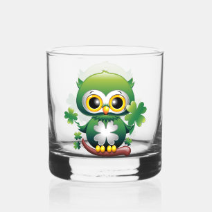 Baby Uil Schattig St Patrick Cartoon Whisky Glas
