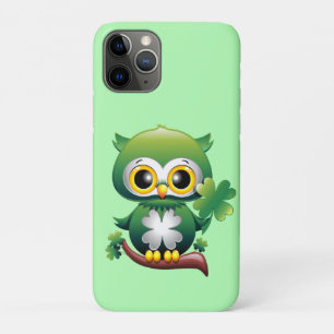 Baby Uil Schattige St. Patrick Cartoon iPhone 11 Pro Hoesje