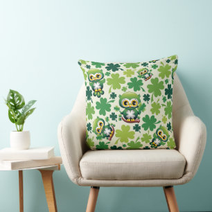 Baby Uil Schattige St Patrick Cartoon Kussen