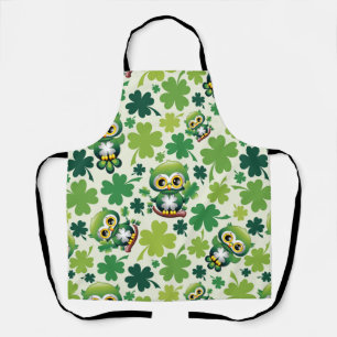 Baby Uil Schattige St. Patrick Cartoon Schort