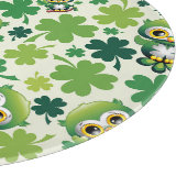 Baby Uil Schattige St Patrick Cartoon Snijplank (Hoek)