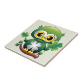 Baby Uil Schattige St. Patrick Cartoon Tegeltje (Zijkant)