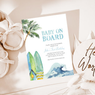 Baby Uitnodiging voor Baby shower aan boord
