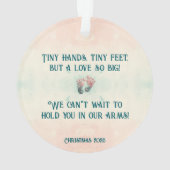 Baby Ultrasound 1er Noël Attente Ornement (dos)