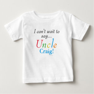 Baby Uncle Gepersonaliseerde Naam Fun Baby Shirt