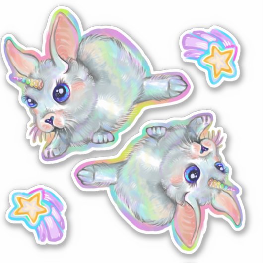 Baby Uni-bunny Sticker (Voorkant)