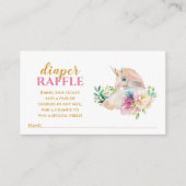  Baby Unicorn Diaper Raffle Ticket Enclosure Informatiekaartje (Voorkant)