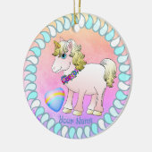 Baby Unicorn Keramisch Ornament (Links)
