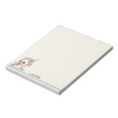 Baby Unicorn Mignonne Bloc-notes Votre nom Texte (Tourné)