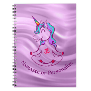 Baby Unicorn Zen Yoga Meditation Lotus Paars Notitieboek