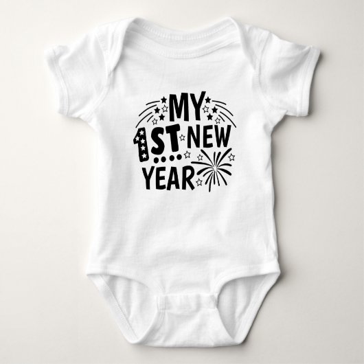 baby unisex eerste nieuwjaarskunst romper (Voorkant)