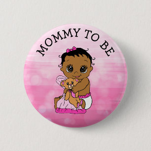 Baby van Colour Mam tot Baby shower van meisje Ronde Button 5,7 Cm