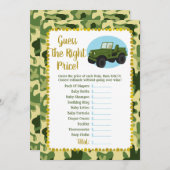 Baby van de legerkamer raad het juiste prijsspel (Voorkant / Achterkant)