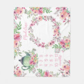 Baby van de waterverf Tea Party Fleece Deken (Voorkant)