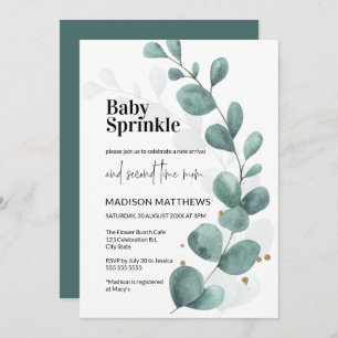Baby van de Waterverf van Eucalyptus Greenery Kaart