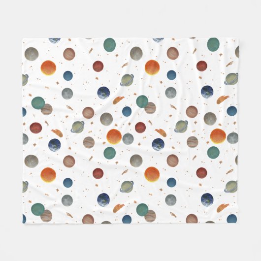 Baby van geverfde planten fleece deken (Voorkant (Horizontaal))