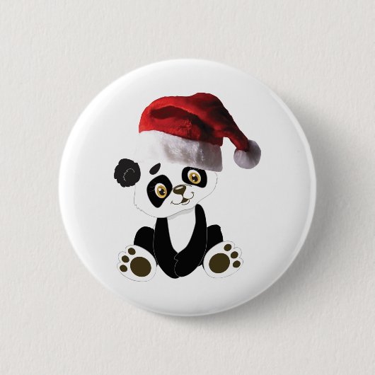 baby van kerst - beer ronde button 5,7 cm (Voorkant)