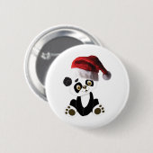 baby van kerst - beer ronde button 5,7 cm (Voorkant /achterkant)