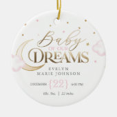 Baby van onze Dreams Pink Baby's First Christmas Keramisch Ornament (Voorkant)