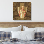 Baby van Praag Jezus Zegen holding wereld Canvas Afdruk (Insitu (Slaapkamer))