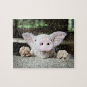 Baby varkensstapel in Pen, Varkensgier Legpuzzel