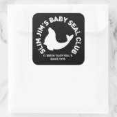 Baby verbluffingen vierkante sticker (Tas)