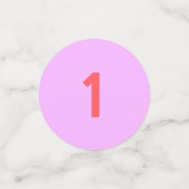 Baby verjaardag op violet en geel confetti (Kleine voorkant)