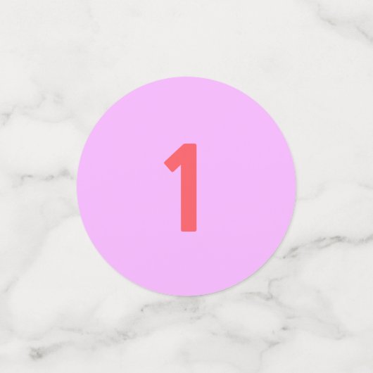 Baby verjaardag op violet en geel confetti (Kleine voorkant)