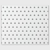 Baby verjaardag zwarte panda simpel cadeaupapier (Vlak)