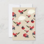 Baby Verjaardagsuitnodiging met lady Bugs Kaart (Achterkant)