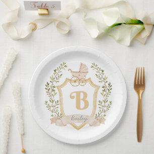 Baby-vervoermonogram "B"   Neutraal Papieren Bordje