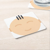 baby vierkante kartonnen onderzetter (Schuin)