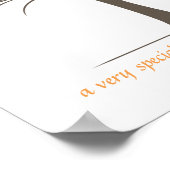 Baby Vingerafdrukstructuur - Oranje Poster (Hoek)