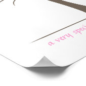 Baby Vingerafdrukstructuur - Roze Poster (Hoek)