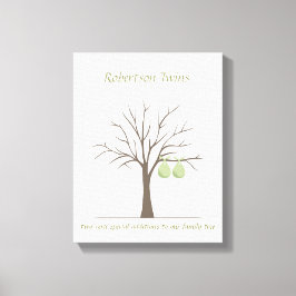 Baby Vingerafdrukstructuur - Twins Canvas Afdruk