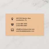 Baby Visitekaartje (Achterkant)