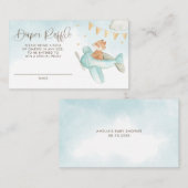 Baby vliegtuigluier Baby shower met piloot Informatiekaartje (Voorkant / Achterkant)