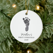 Baby voetafdruk Eerste Kerstmis