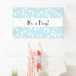 Baby Voetafdrukken, Baby, voetstappen, Baby shower Spandoek