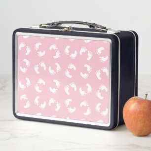 Baby voetafdrukken, baby's voet, voetstappen, roze
