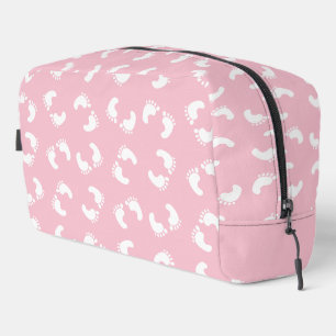 Baby voetafdrukken, baby's voet, voetstappen, roze toilettasje