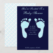 Baby Voetafdrukken (Boy) Kaart (Voorkant / Achterkant)