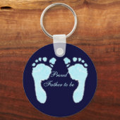 Baby Voetafdrukken (Boy) Sleutelhanger (Voorkant)