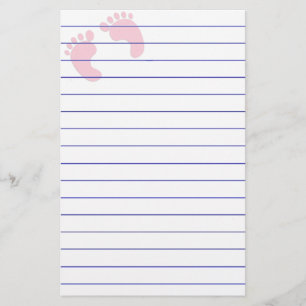 Baby voetafdrukken briefpapier