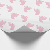 Baby voetafdrukken cadeaupapier (Hoek)