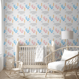 BABY VOETAFDRUKKEN Christelijk Bijbelvers Behang